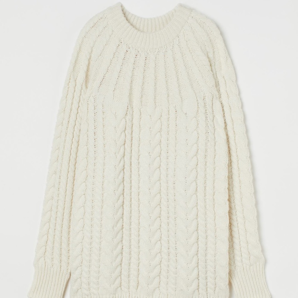 H&M Cream Cable Knit Sweater